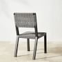 Larnaca Outdoor Slate Grey Metal x All-Weather Weave Dining Side Chair