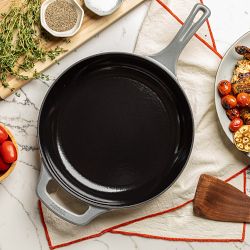 Lodge USA Enameled Cast Iron Skillet, 11&quot;