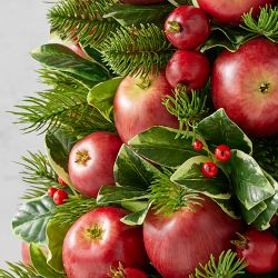 Faux Apple Topiary, 24&quot;-30&quot;