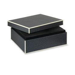 Faux Shagreen Box, Black