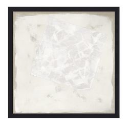 Custom Hand-Painted Tonal Abstract, 24" X 24", Black Frame