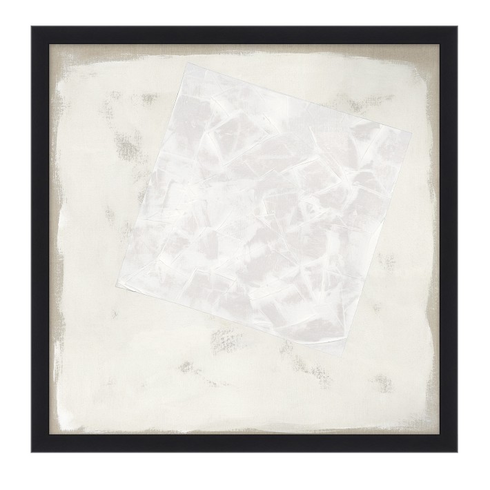 Custom Hand-Painted Tonal Abstract, 24" X 24", Black Frame