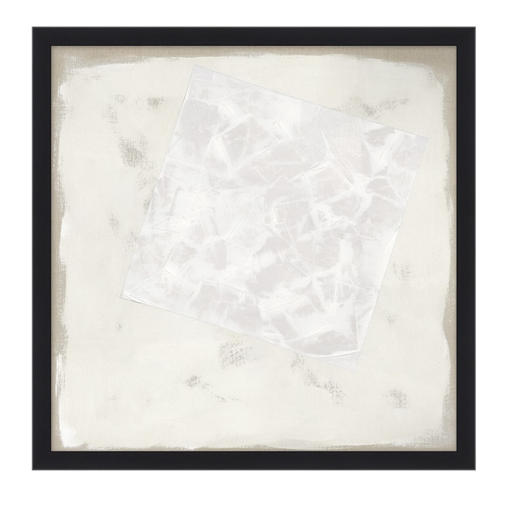 Custom Hand-Painted Tonal Abstract, 24" X 24", Black Frame