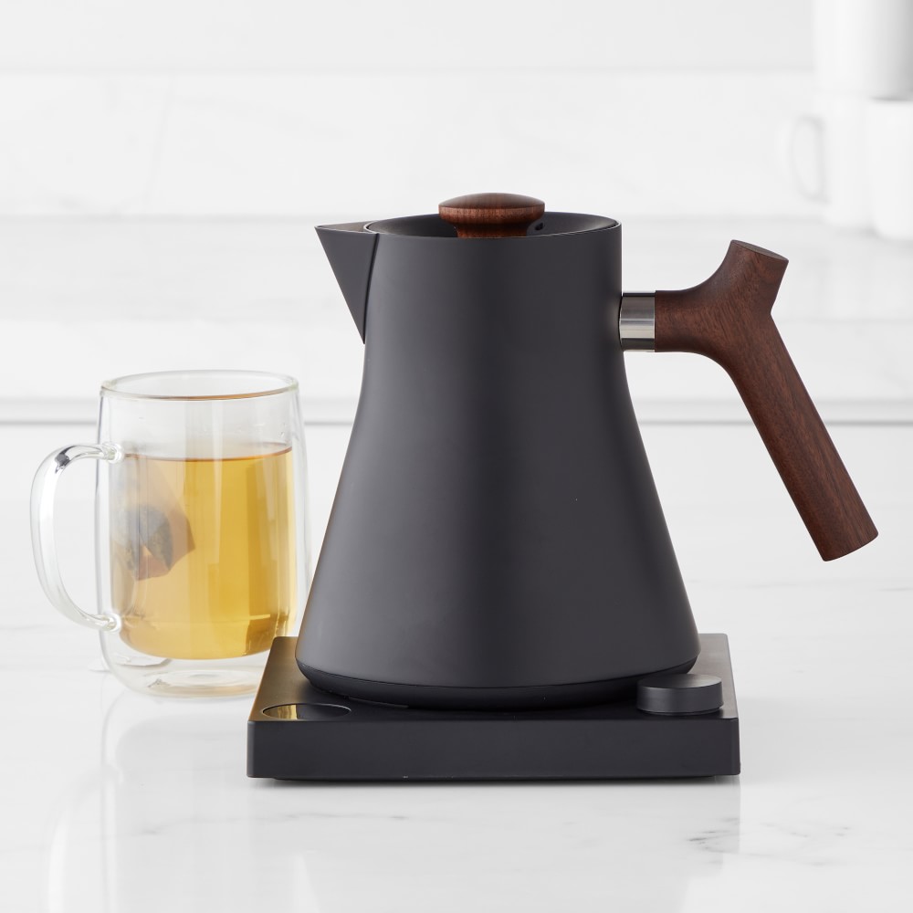 Fellow Corvo EKG Electric Kettle, Matte Black with Walnut Handle