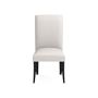 Belvedere Dining Side Chair, Perennials Performance Basketweave, Ivory, Ebony Leg