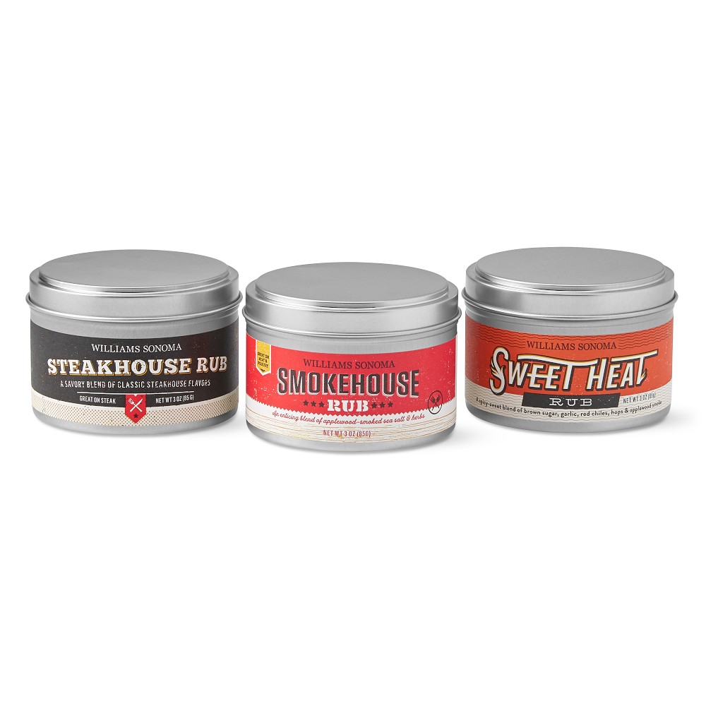Williams Sonoma Steak Lovers Rubs, Set of 3