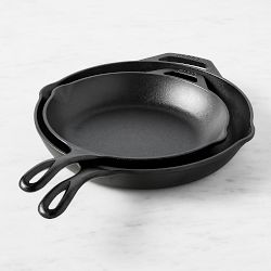 Lodge Chef Collection Seasoned Cast Iron Skillet Set, 10" & 12"