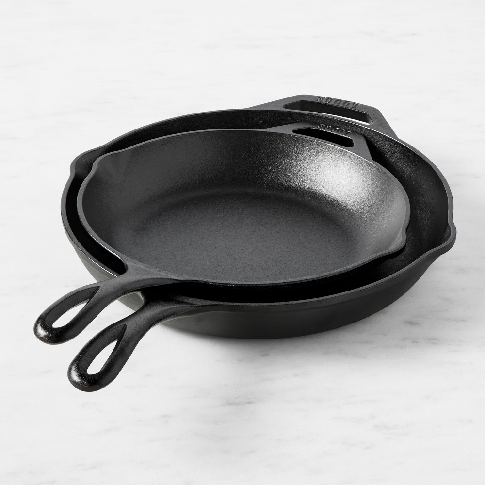 Lodge Chef Collection Seasoned Cast Iron Skillet Set, 10" & 12"