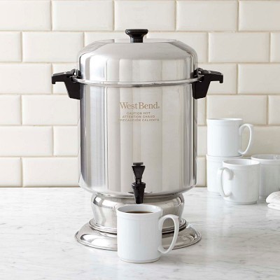 West Bend Stainless-Steel Percolator, 55-cup