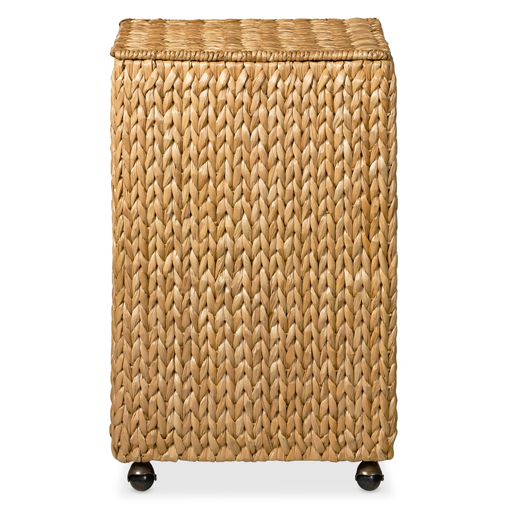 Nantucket Woven Seagrass Single Hamper on Wheels