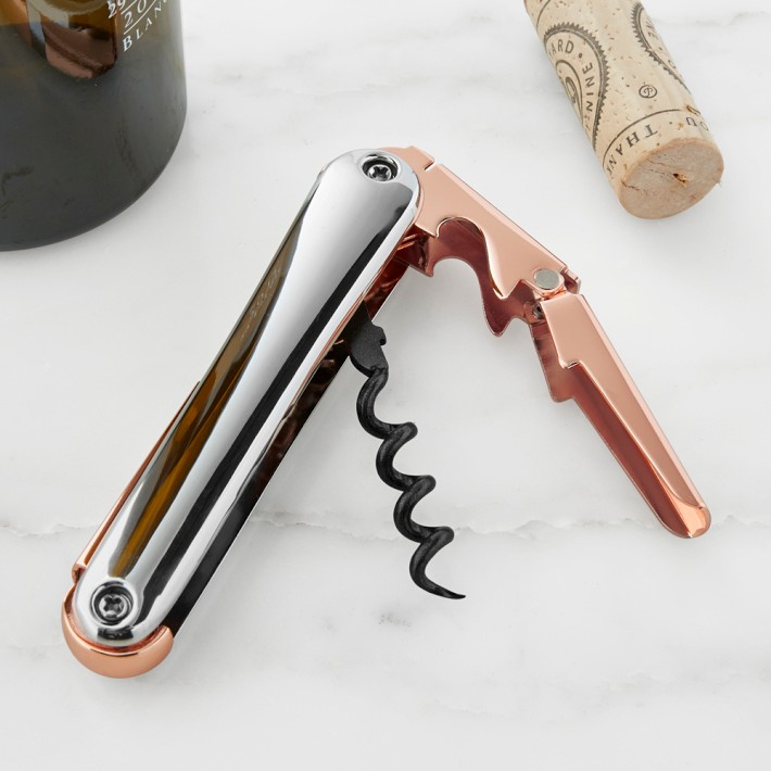 Williams Sonoma Wine Waiters Corkscrew, Stainless-Steel & Copper