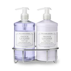 Williams Sonoma French Lavender Hand Soap & Lotion 3-Piece Set, Classic, Stainless-Steel