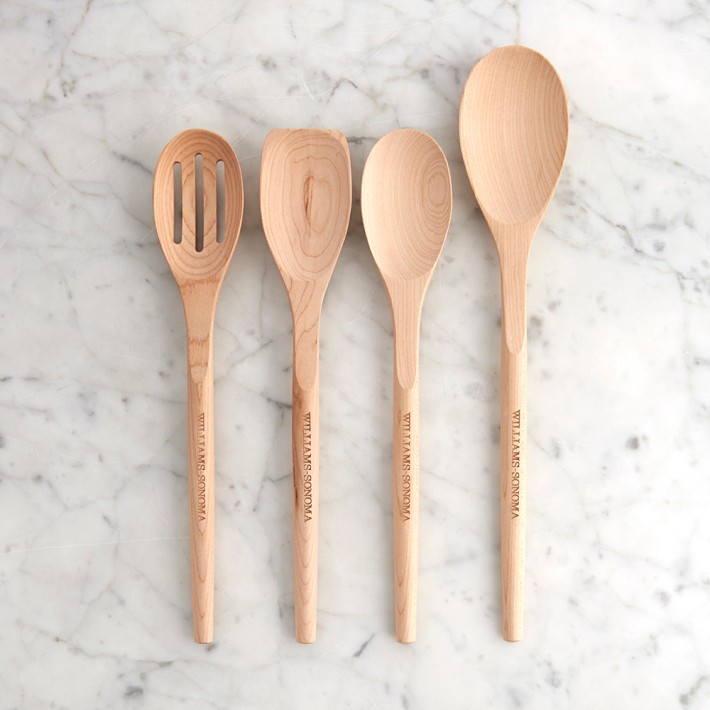 Williams Sonoma Wood Spoons, Set of 4, Maple