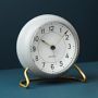 Arne Jacobsen Table Clock, Gray/White
