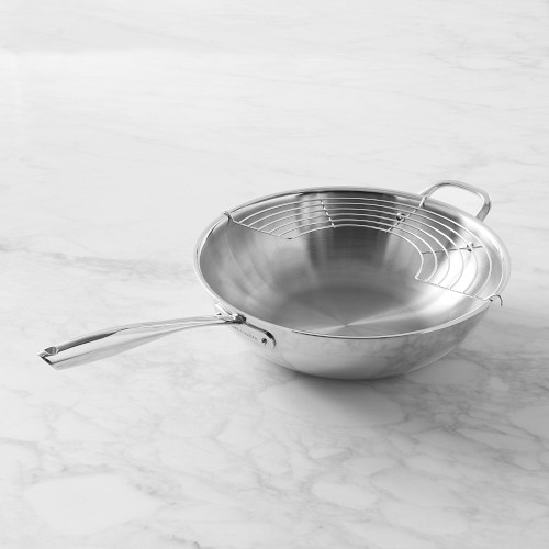Williams Sonoma Stainless-Steel Wok, 14