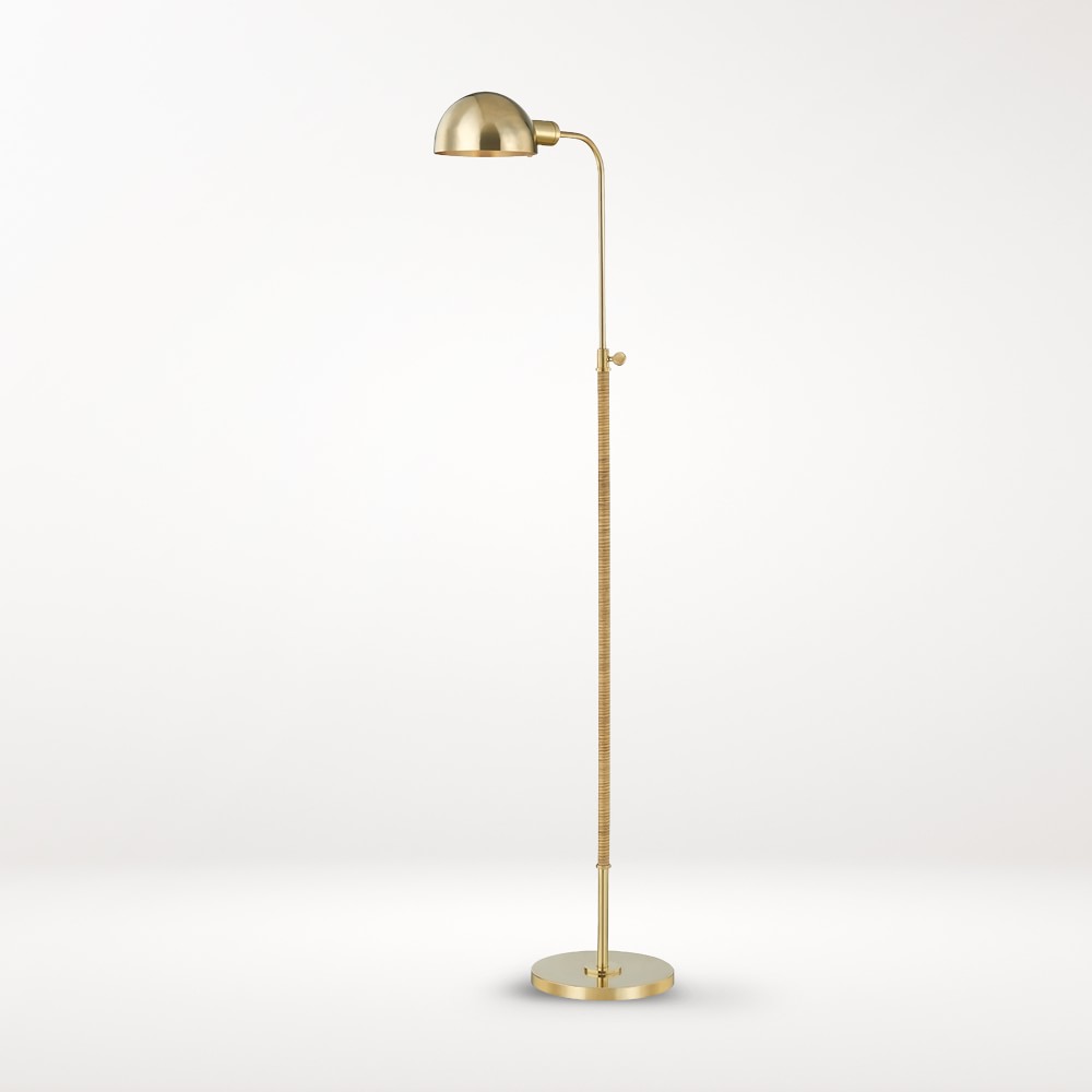 Barlowe Floor Lamp, Aged Brass