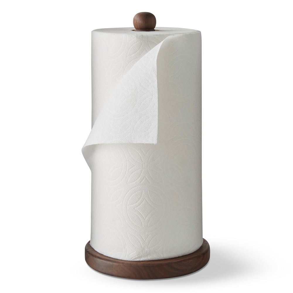 Walnut Paper Towel Holder