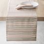 Block Print Stripe Table Runner, Red & Blue