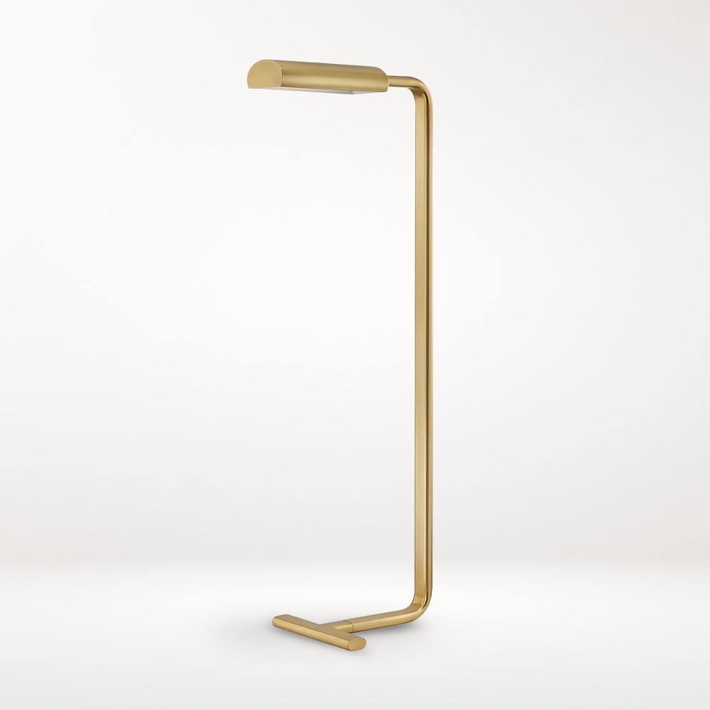 Harrison Floor Lamp, Aged Brass