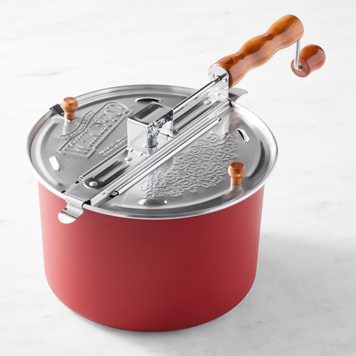 Whirley Pop Red Stainless-Steel Stovetop Popcorn Maker