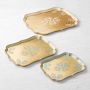 Florentine Wood Scallop Nesting Trays