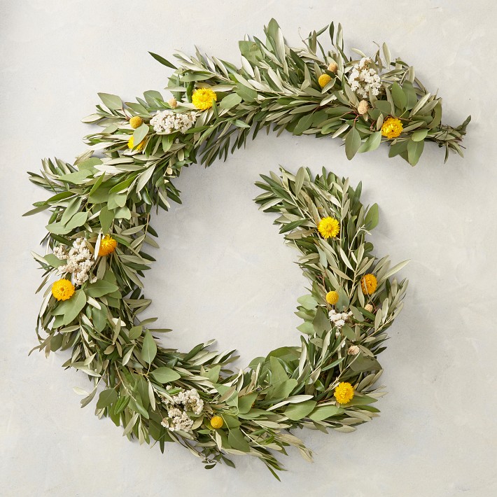 Olive Billy Button Garland, 6'