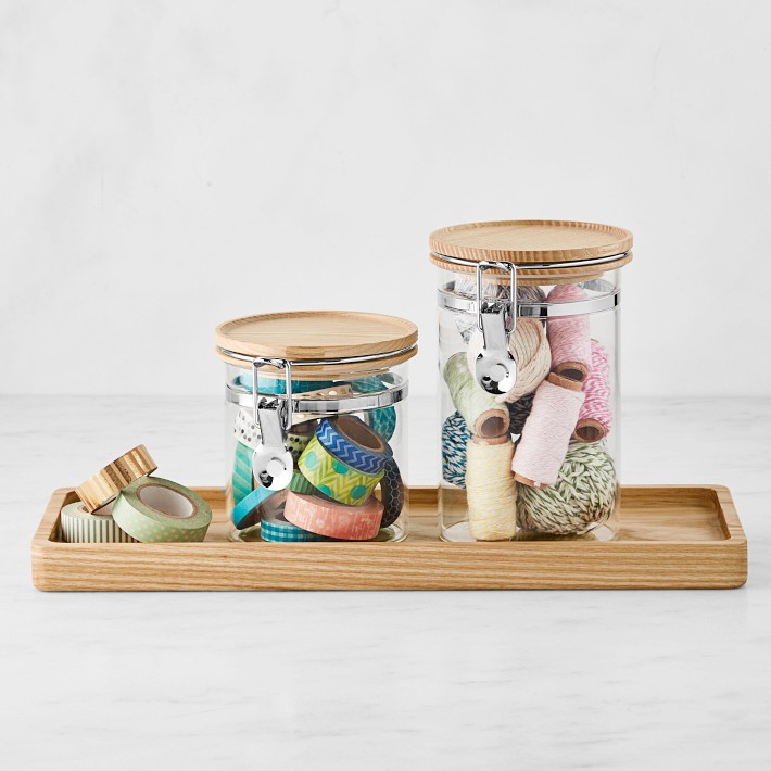 Hold Everything Stacking Canisters With Clamp Tray