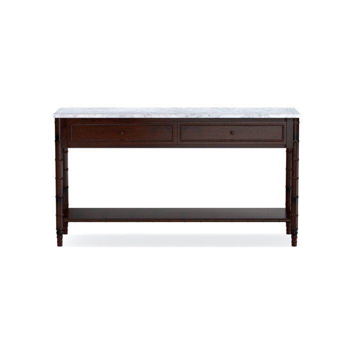 Hampstead Console Table, Honey, Marble