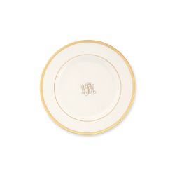 Pickard Signature Monogram Bread and Butter Plate, Gold