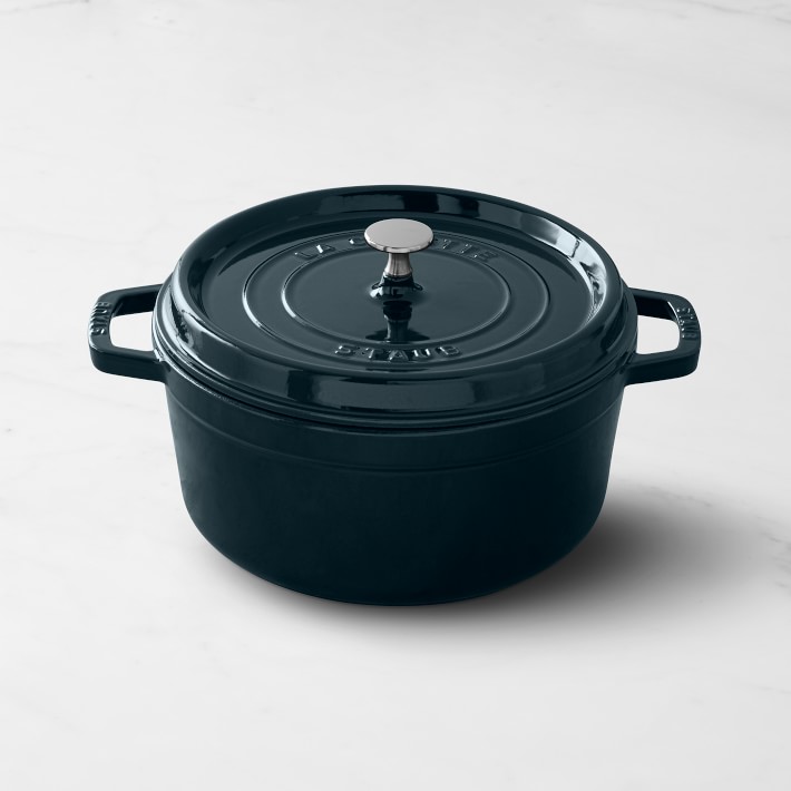Staub Enameled Cast Iron Round Dutch Oven, 5 1/2-Qt., La Mer