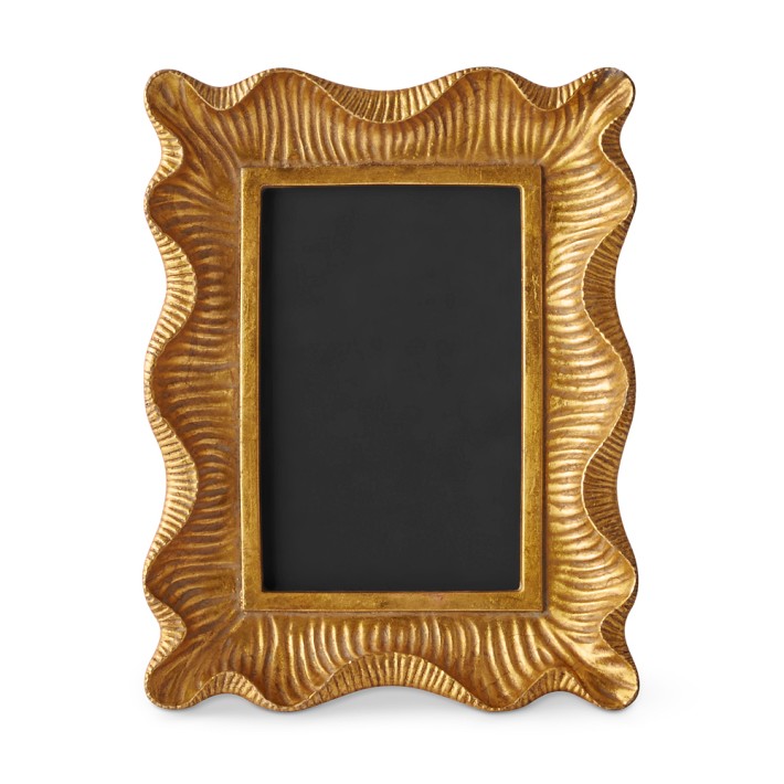4" x 6" AERIN x Williams Sonoma Home Gold Scalloped Gallery Frame