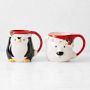 Penguin & Polar Bear Figural Mug Set