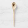 Wood Burnished Monogram Spoon, E