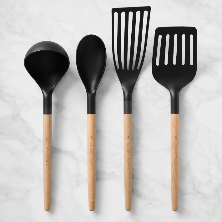 Williams Sonoma Nonstick Utensils with Wooden Handles, Set of 4