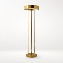 Upton LED Floor Lamp, Antique Brass