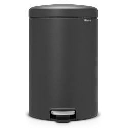 Brabantia Trash Icon Pedal Bin, Black 20L
