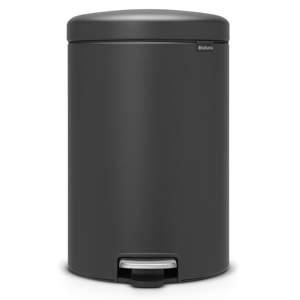 Brabantia Trash Icon Pedal Bin, Black 20L