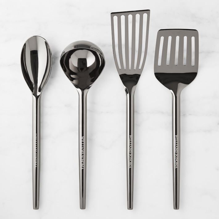 Williams Sonoma Gunmetal Utensils, Set of 4