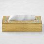 Florentine Wood Tissue Box Holder, Light Green