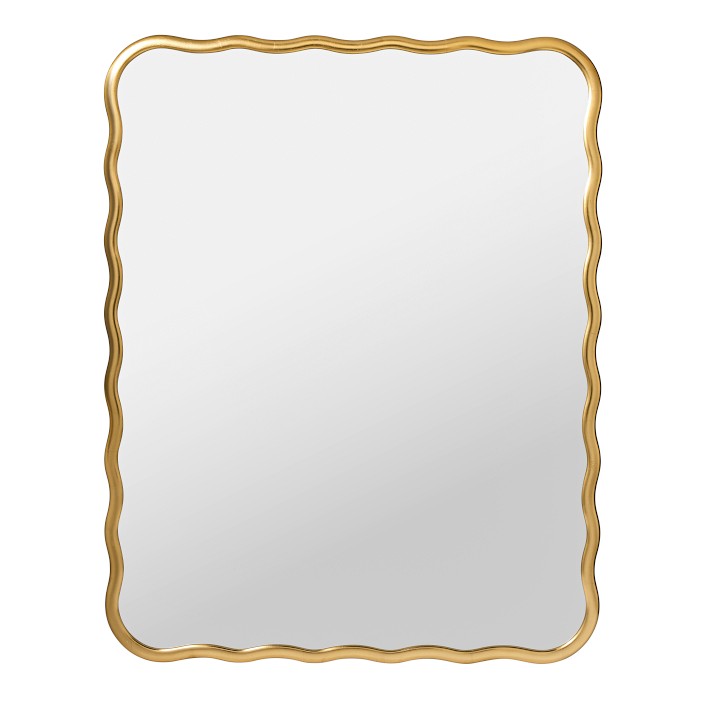 AERIN Gold Wave Mirror Rectangle, 36&quot; X 43&quot;