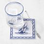 Clubhouse Embroidered Cocktail Coasters, Set of 4