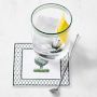 Clubhouse Embroidered Cocktail Coasters, Set of 4