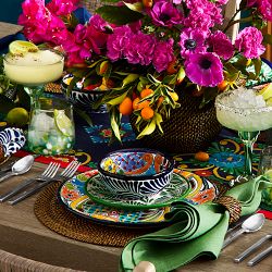 Multi-Confetti Recycled Margarita Glasses