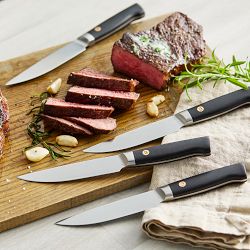 GreenPan&#8482; Elite Black Rubberwood Steak Gift Set, Set of 8