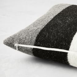 Italian Boiled Wool Stripe Pillow Cover