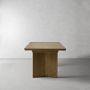 Knife Edge Extendable Rectangular Dining Table, Cerused Heritage Gray (96&quot;-132&quot;)