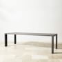 Larnaca Slate Grey Metal Dining Table &amp; Dining Chairs (94&quot;-108&quot;)