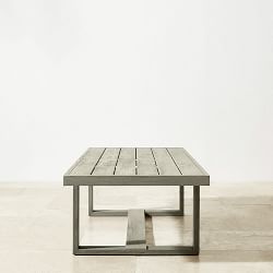 Ojai Outdoor Grey Teak Rectangular Coffee Table (58&quot;)