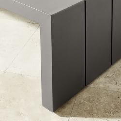 Larnaca Outdoor Slate Grey Metal Coffee Table (48&quot;-63&quot;)