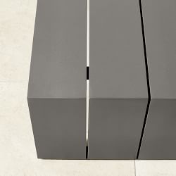 Larnaca Outdoor Slate Grey Metal Coffee Table (48&quot;-63&quot;)